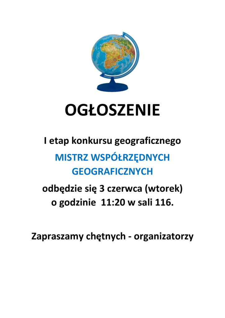 I etap konkursu geograficznego