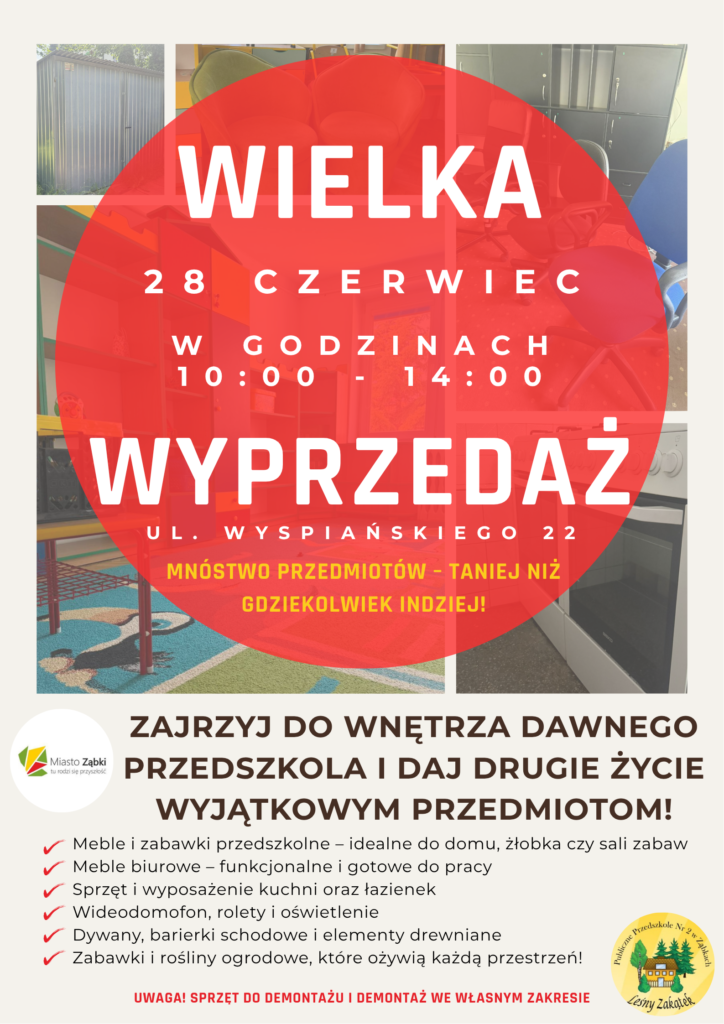 Plakat przedszkole wyprzedaż
