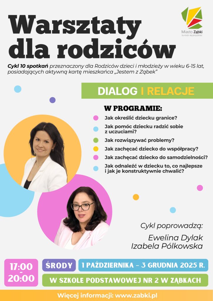 Plakat Warsztaty dla rodziców page