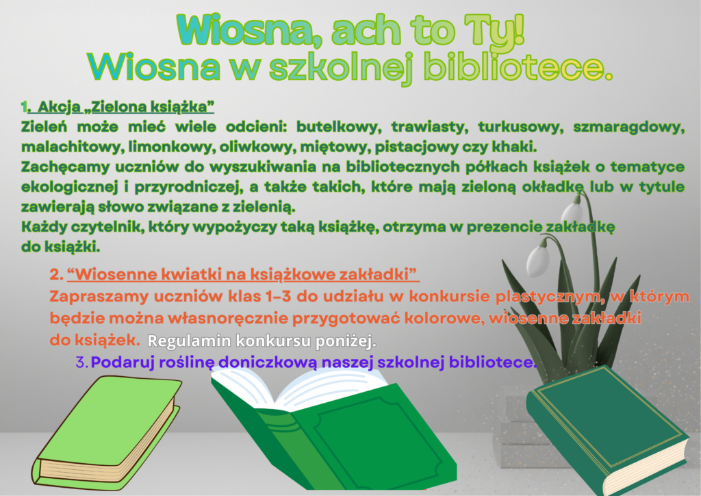Wiosna, ach to Ty! Wiosna w szkolnej bibliotece