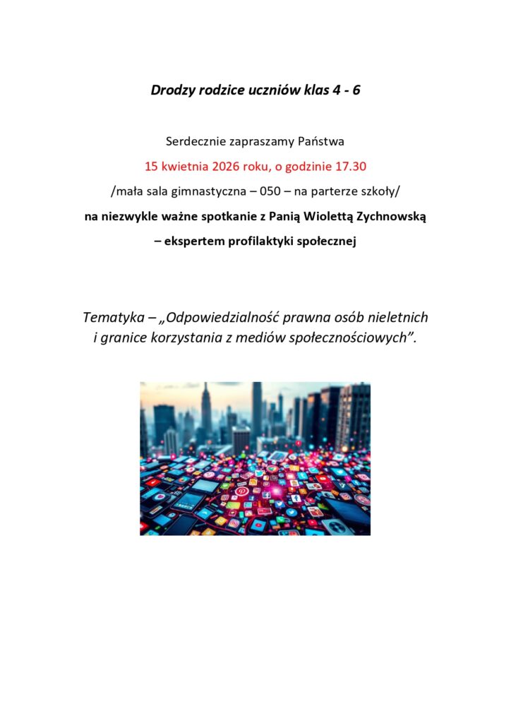 Drodzy rodzice uczniów klas page