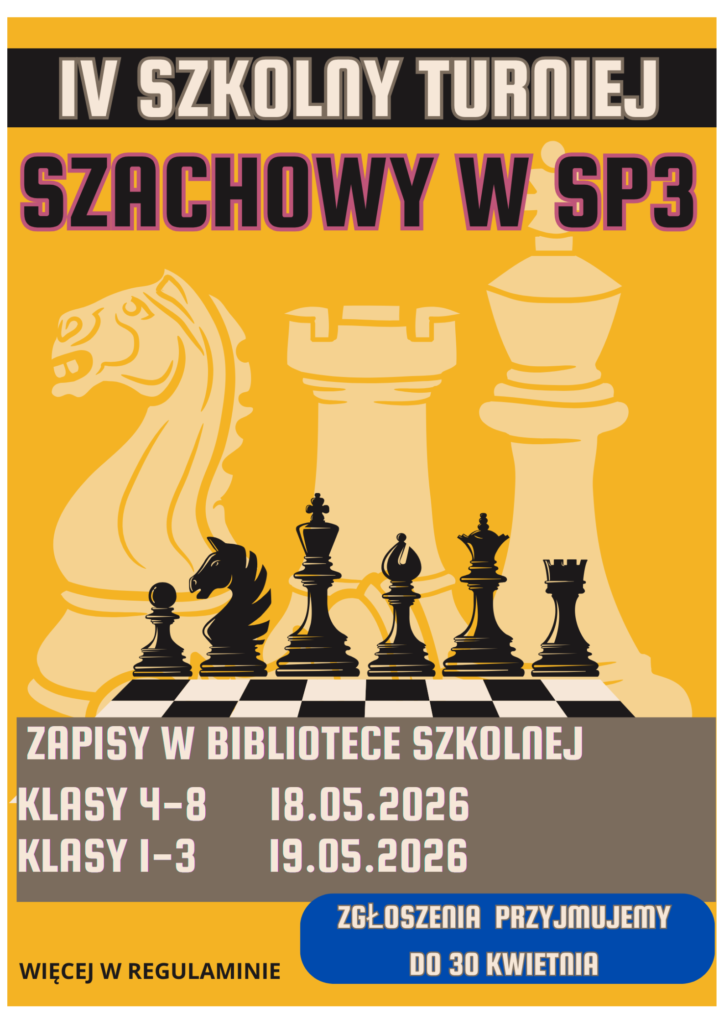 Plakat turniej szachowy